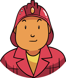 Brave Firefighter Ready for Action PNG