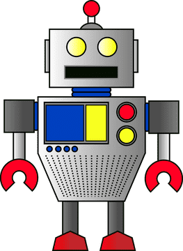 Cheerful Android Robot with Colorful Controls PNG