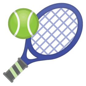 Tennis Racket and Ball Ready for Game PNG