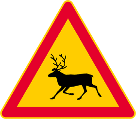 Warning Animal Crossing Ahead PNG