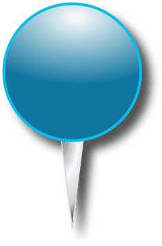 Vibrant Blue Pin for Location Marking PNG