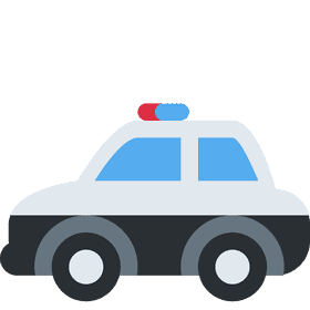 Police Vehicle with Emergency Lights PNG