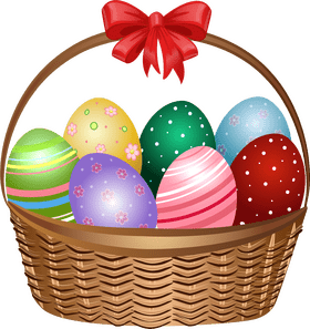 Easter Egg Basket Delight PNG