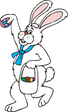 Easter Bunny's Colorful Egg Hunt Adventure PNG