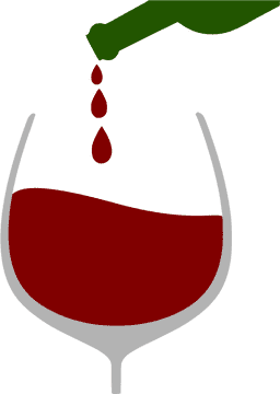Pouring Red Wine Bottle into Glass PNG