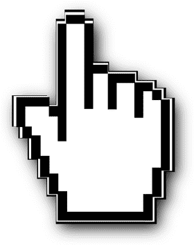 Pointer Cursor Icon with Raised Finger PNG