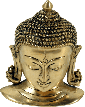 Serene Buddha Bronze Sculpture PNG