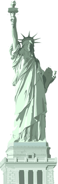 Majestic Marble Statue of Freedom PNG