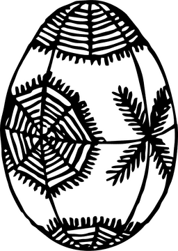 Easter Elegance Nature-Inspired Egg Design PNG