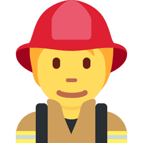 Brave Firefighter Ready for Action PNG