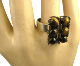 Elegant Tiger Eye Jewelry Ring Design PNG