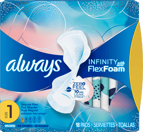 Always Infinity Symbol FlexFoam Pads Packaging PNG