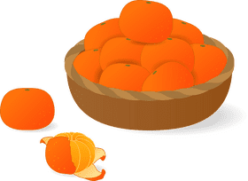 Delightful Citrus Fruit Basket PNG