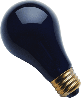 Mystical Blue Light Bulb of Illumination PNG