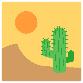 Desert Oasis Cactus Under the Sun PNG