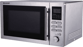 Sleek Stainless Steel Microwave Oven for Modern Kitchens PNG