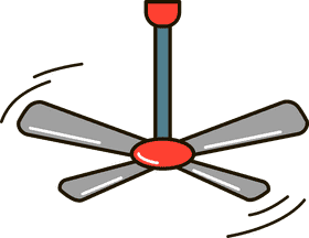 Stylish Ceiling Fan for Modern Interiors PNG