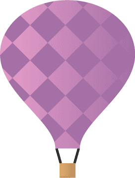 Elegant Purple Hot Air Balloon Adventure PNG