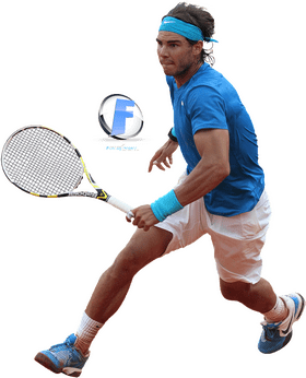 Dynamic Tennis Champion in Action PNG