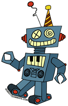 Celebration Robot with Musical Beats PNG