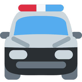 Police Car Patrol Ready for Action PNG