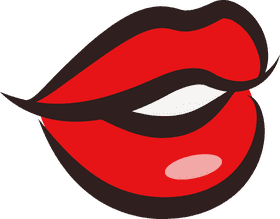 Passionate Red Kiss of Romance PNG