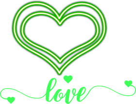 Glowing Heart Expressions in Notebook Doodles PNG