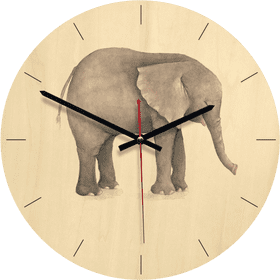 Elephant Time A Whimsical Clock Design PNG
