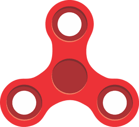 Vibrant Red Joy Spinner for Relaxation PNG