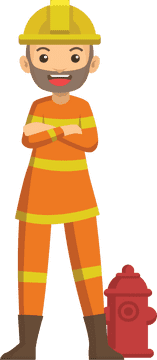 Safety-First Factory Worker Ready for Action PNG