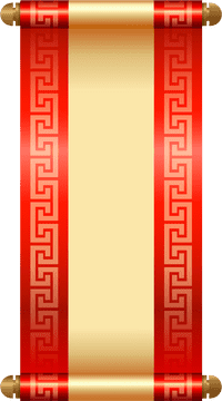 Chinese Scroll of Tradition and Culture PNG