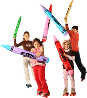 Colorful Crayon School Adventure PNG