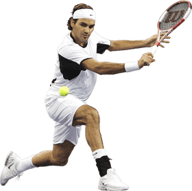 Tennis Champion in Action A Perfect Shot PNG