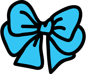Charming Blue Bow of Delight PNG