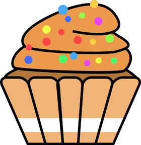 Delightful Food Treat Colorful Cupcake Sensation PNG
