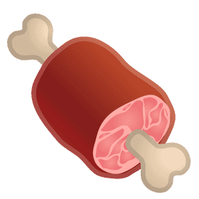 Savory Meat Delight on the Bone PNG