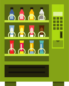 Colorful Beverage Vending Machine Delight PNG