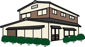 Cozy Modern House with Lush Greenery PNG