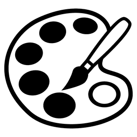 Artistic Color Palette of Creativity PNG