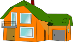 Colorful Contemporary Family House PNG