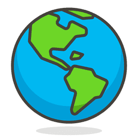 Vibrant Globe of the Americas PNG