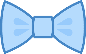 Elegant Blue Bow Tie Design PNG