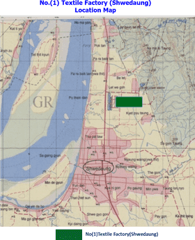 Shwedaung Textile Factory Location Map PNG