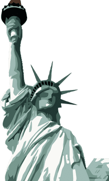 Marble Statue of Liberty A Symbol of Freedom PNG