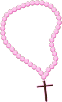 Serene Pink Prayer Beads for Reflection PNG