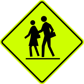 Caution Child Safety Zone Ahead PNG