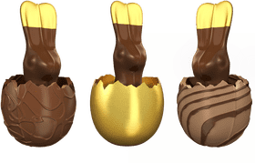 Easter Delights Chocolate Bunny Surprise Eggs PNG