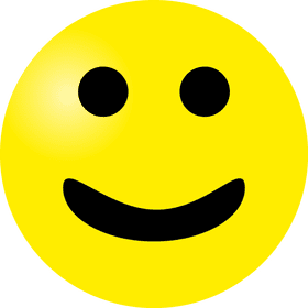 Bright and Cheerful Emoticon Expression PNG