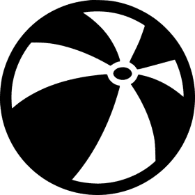 Vibrant Beach Ball Fun Under the Sun PNG