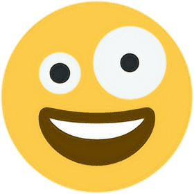 Cheerful Emoticon With Big Smiles PNG
